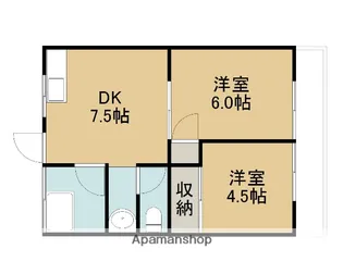 クレセント(旧福寿荘)【2階】の間取り