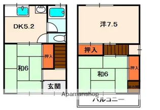 大阪府枚方市長尾家具町2丁目【一戸建】の間取り
