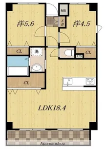クレスト津田駅前【5階】の間取り