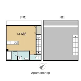 大阪府枚方市津田元町4丁目【テラスハウス】の間取り
