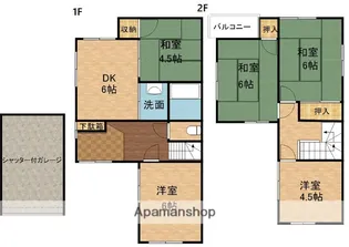 大阪府枚方市長尾元町7丁目【一戸建】の間取り