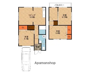 大阪府枚方市長尾元町7丁目【一戸建】の間取り