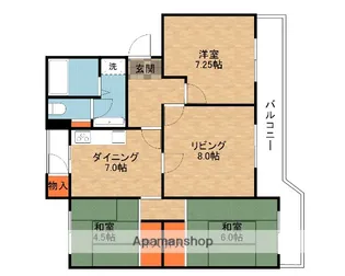 大阪府枚方市藤阪西町【マンション】の間取り