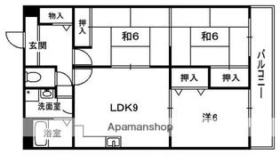 サンアミニティ南【1階】の間取り