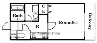 アンジェリック長尾【1階】の間取り