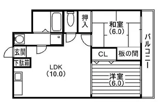 ハーモニーライフ春日【3階】の間取り