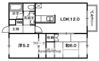 大阪府交野市森南1丁目【アパート】の間取り