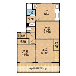 閤師マンション【1階】の間取り