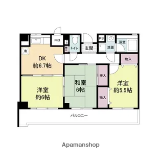 フレアコートコスモ【2階】の間取り