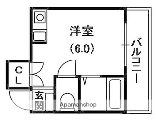 メビウス香里レジデンス【4階】の間取り