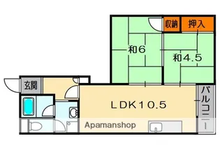 家具町ハイツ【3階】の間取り