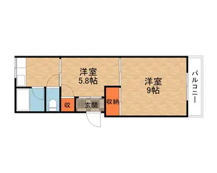 DMハイツ松丘【2階】の間取り