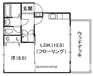 サザンコートマンション【1階】の間取り