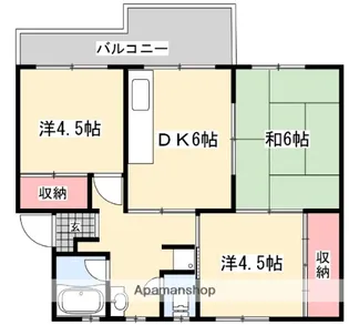 浅田香里ヶ丘住宅【1階】の間取り