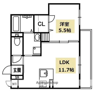 シャーメゾン高瀬09【3階】の間取り
