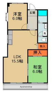大松グリーンハイツ下馬伏【5階】の間取り