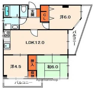 ハリマシリーズⅢ【3階】の間取り