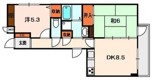 グローリヤ牧野【4階】の間取り