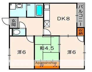 ハイクレスト宮之阪【2階】の間取り
