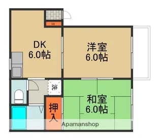コスモハイツ南【1階】の間取り