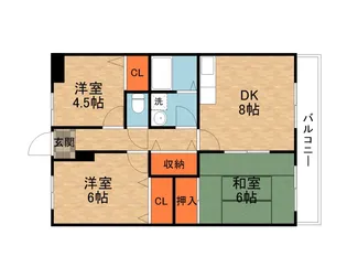 フリーディオ山之上【1階】の間取り