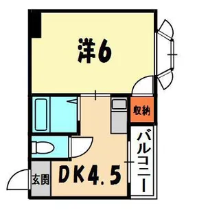 ハイ・インペリアルB【2階】の間取り