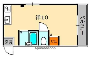 シャンテー三矢Ⅱ【3階】の間取り