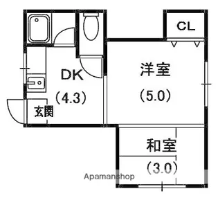 コムズスクエア高瀬【2階】の間取り