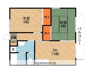 コスモコート東【1階】の間取り
