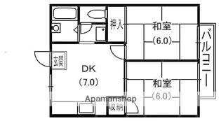 第2晴天ハイツ【2階】の間取り