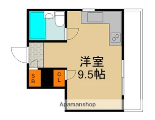 コーポラス野里【6階】の間取り