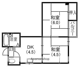 大阪府寝屋川市香里南之町【マンション】の間取り