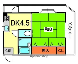 ロイヤルパレス【2階】の間取り