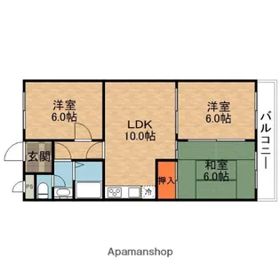 サングレースミハマ【3階】の間取り