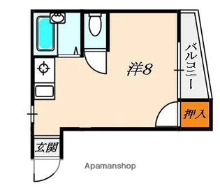 シャンテー甲斐田【2階】の間取り