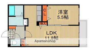 シャーメゾンひえ島【2階】の間取り