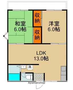 セキスイ緑地ハイツ【1階】の間取り