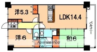 エステムコート香里園【7階】の間取り