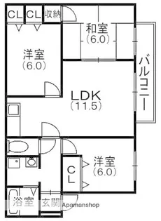 ソレイユ・ルボンⅠ【2階】の間取り