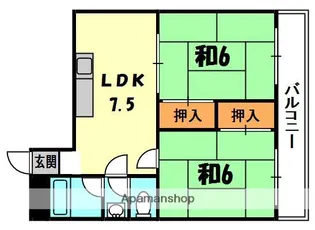 グリーンハイツ門真【4階】の間取り