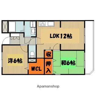 サンライズ古川橋【3階】の間取り