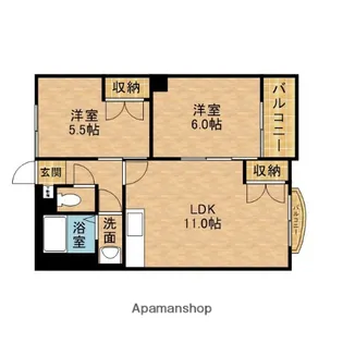 大作ビル【5階】の間取り