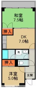 2DKの間取り画像