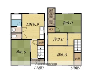 大阪府交野市向井田1丁目【一戸建】の間取り