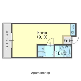 ヴィラ岡山手【-1階】の間取り
