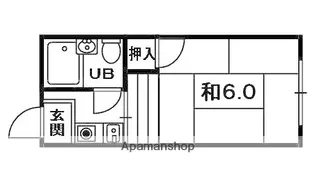 コーポ枚方【1階】の間取り