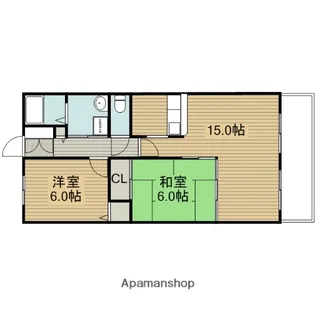 コーポエトワール門真【1階】の間取り