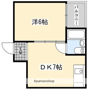 フリーディオ中木田【1階】の間取り