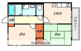 ラメール佐野【2階】の間取り