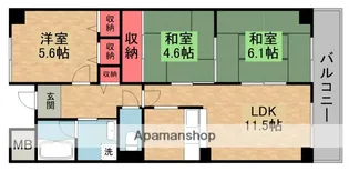 ヴィラージュ樟葉【3階】の間取り